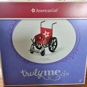American Girl Wheelchair Berry Red for 18" Dolls Truly Me NEW IN BOX!
